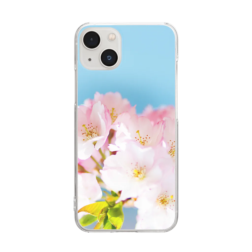 orange_honeyの桜91 Clear Smartphone Case