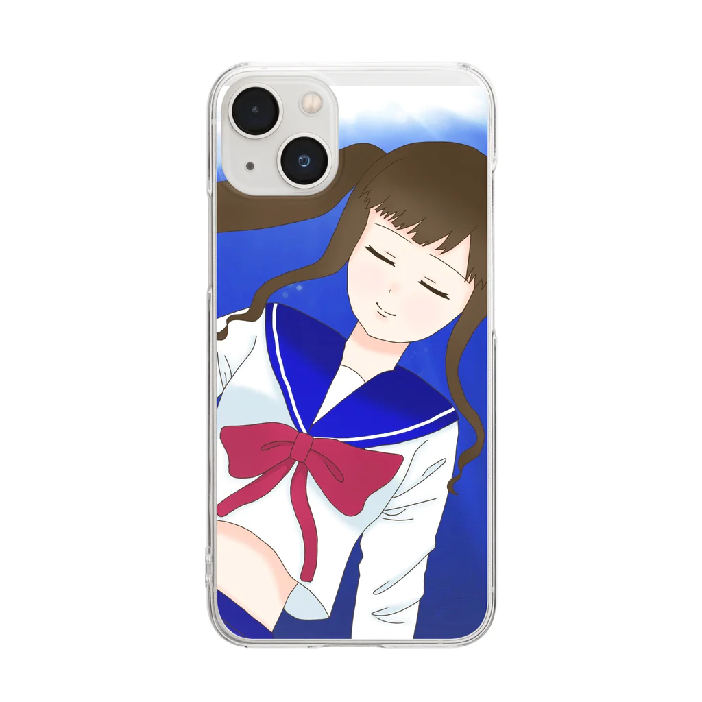 Sunshineの海中の女の子 Clear Smartphone Case