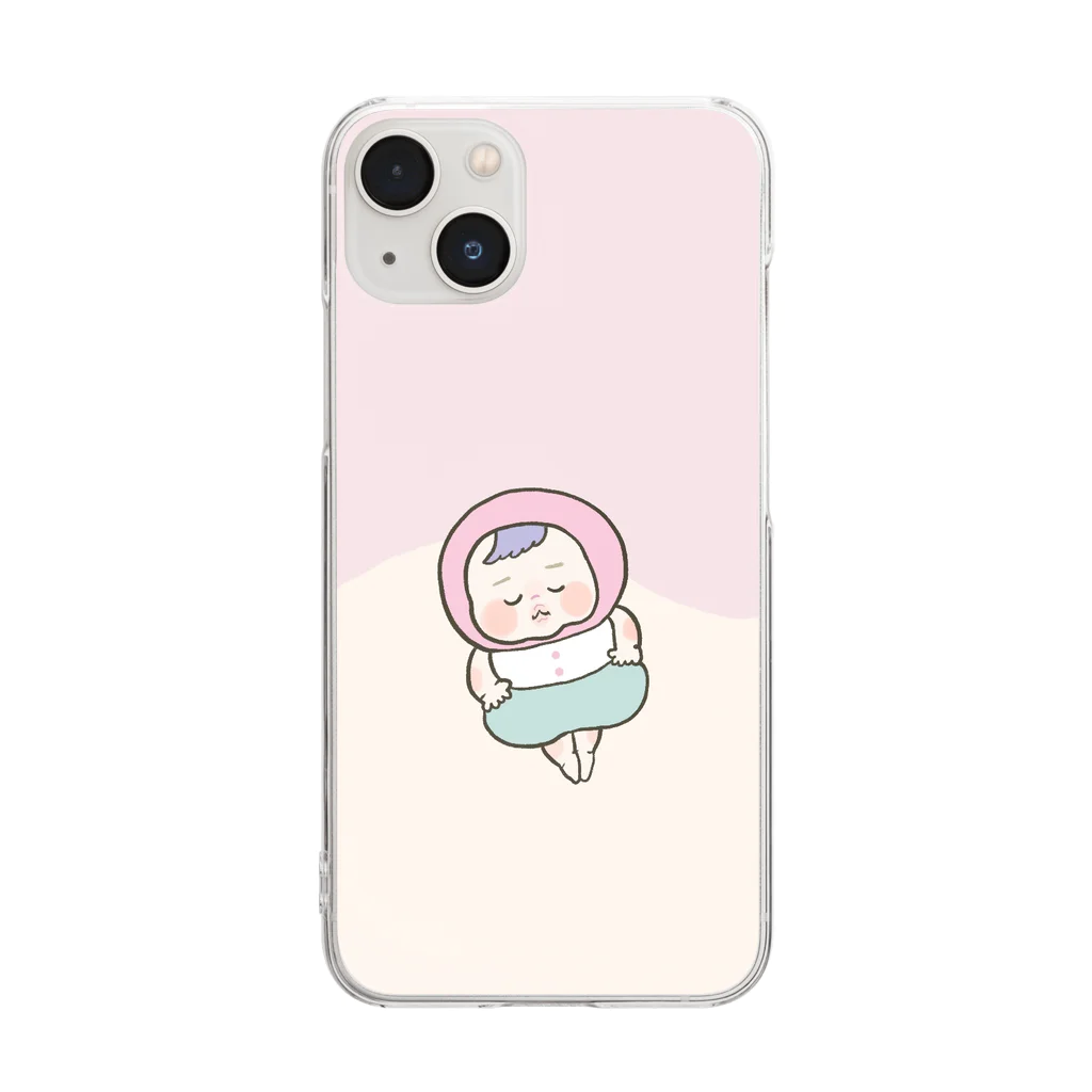 ユユマルのおだんご赤ちゃん Clear Smartphone Case