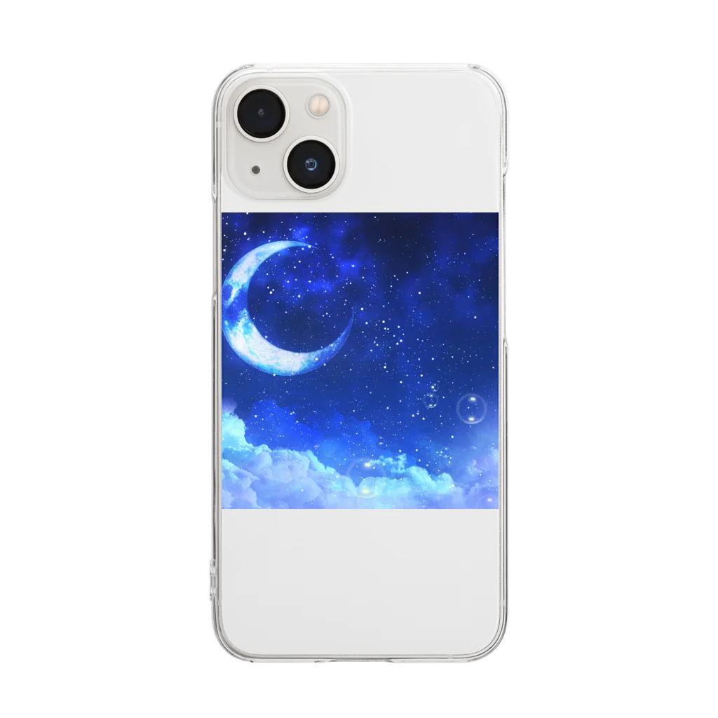 ななせの月と夜空と Clear Smartphone Case