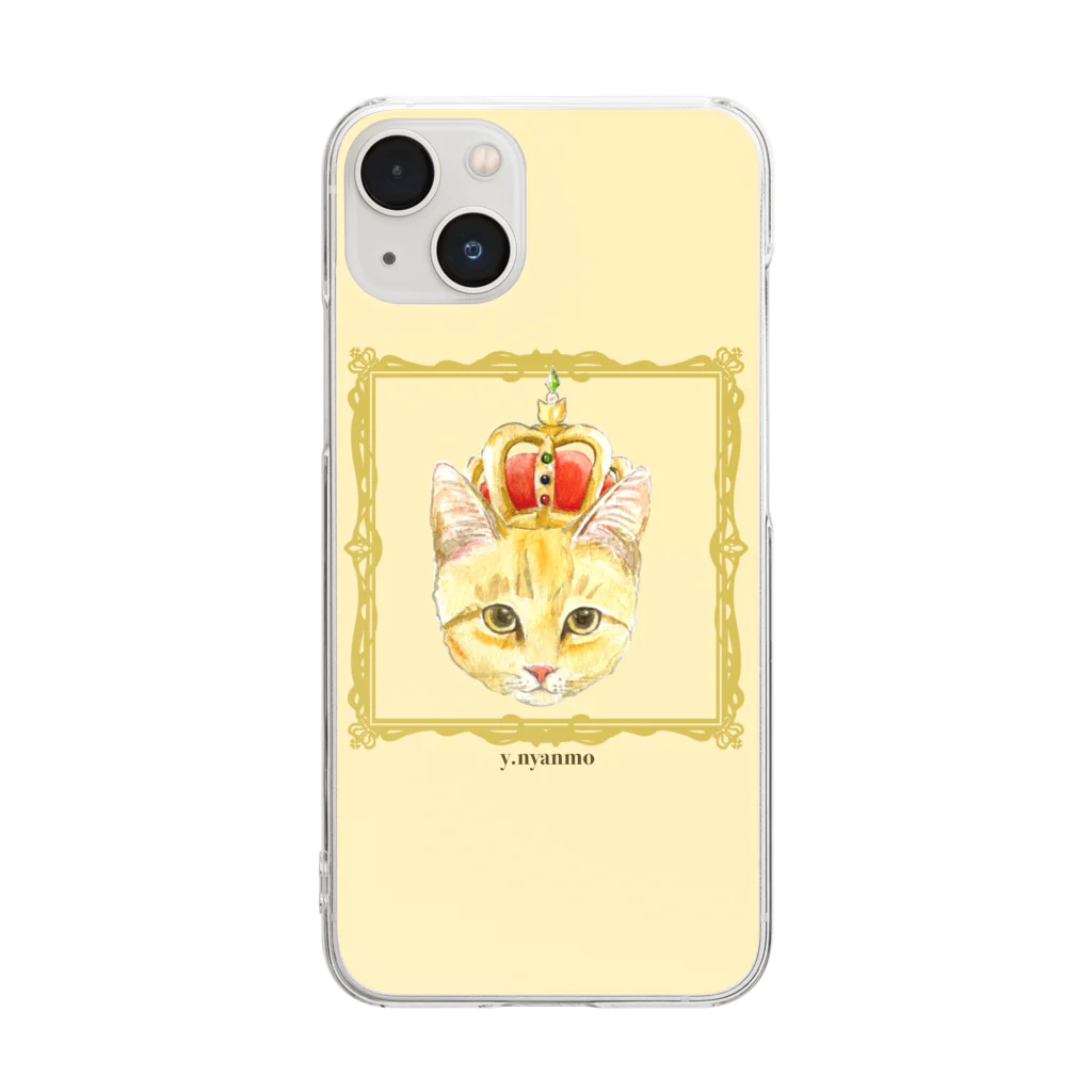 y.nyanmo やよにゃんもの王冠茶トラ　iPhoneケース Clear Smartphone Case