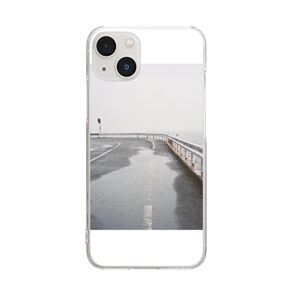 Esseの雨の日の道路 Clear Smartphone Case