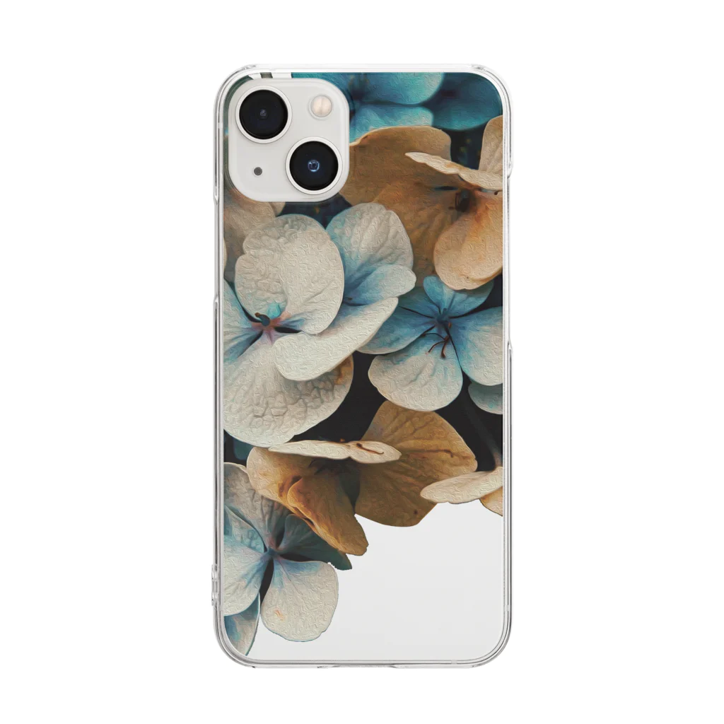 mimosaのHydrangea Clear Smartphone Case