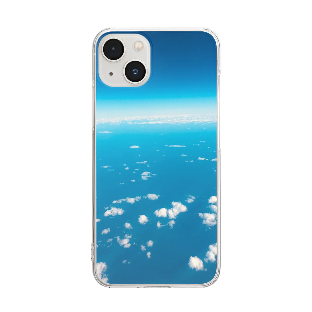 青空の飛行機から見た青空 Clear Smartphone Case