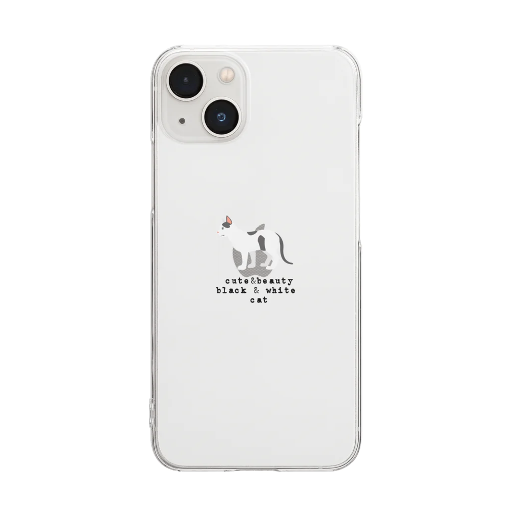 orange_honeyの猫1-16 ぶち猫 Clear Smartphone Case