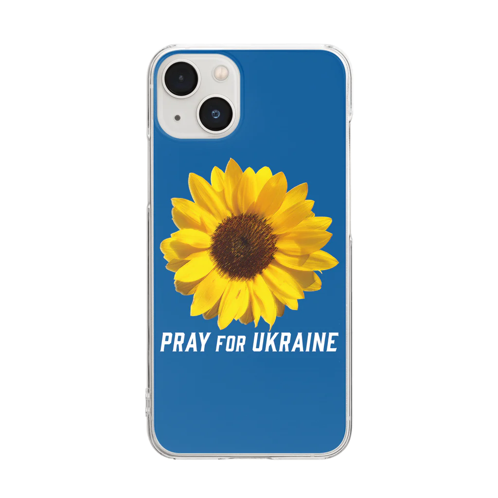 KUMANOSHIMBUN 熊野新聞社のPRAY FOR UKRAINE Clear Smartphone Case