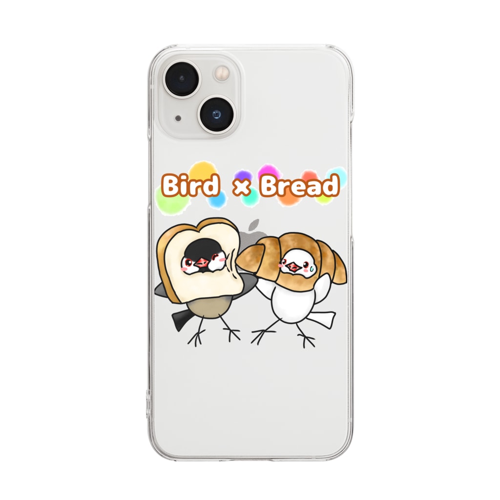 Lily bird（リリーバード）のパンの着ぐるみ文鳥ず Clear Smartphone Case