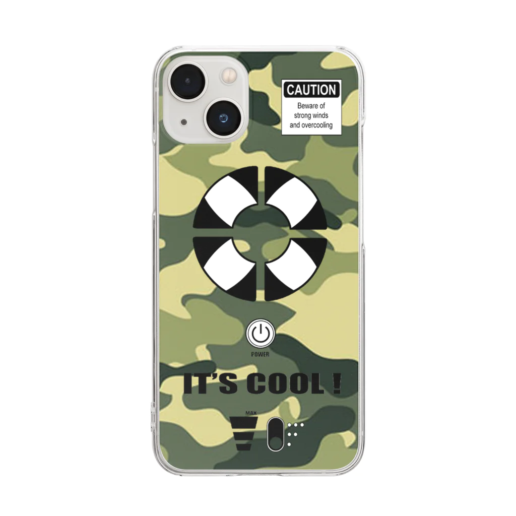 Nhat markのHandy fan (CAMO) Clear Smartphone Case