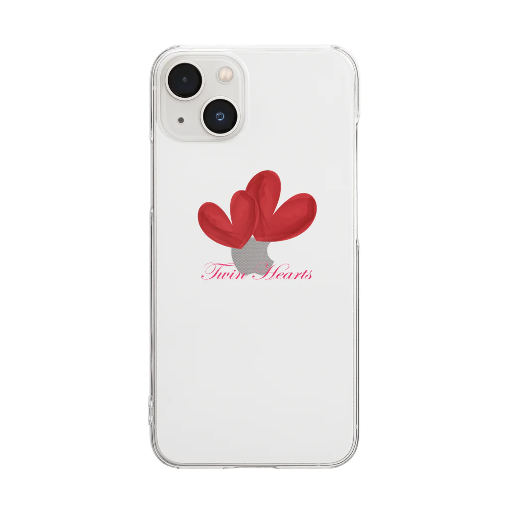 savannahのTwin Hearts Clear Smartphone Case