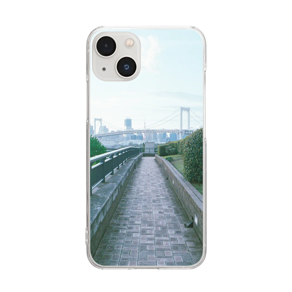 Film × Nostalgia の遠くの街並み Clear Smartphone Case