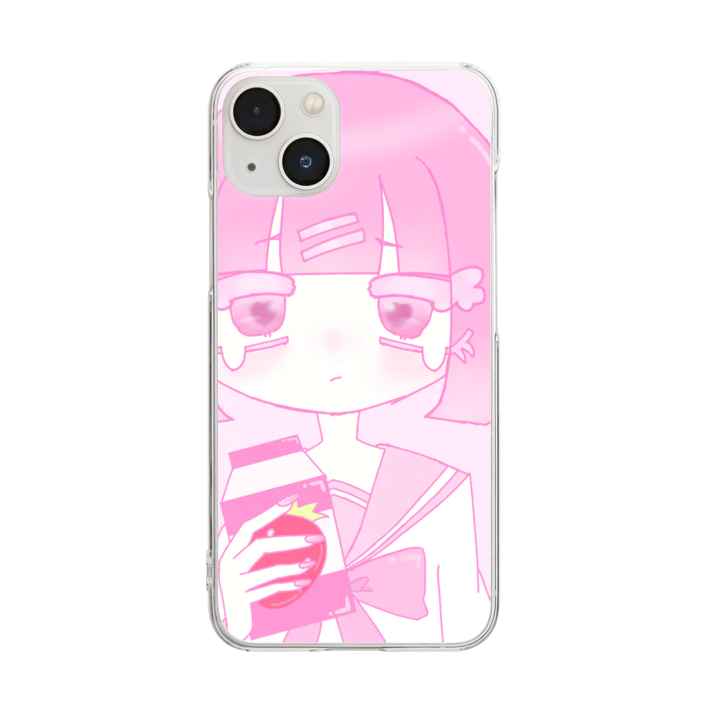 はちみつとくまのいちごみるく Clear Smartphone Case