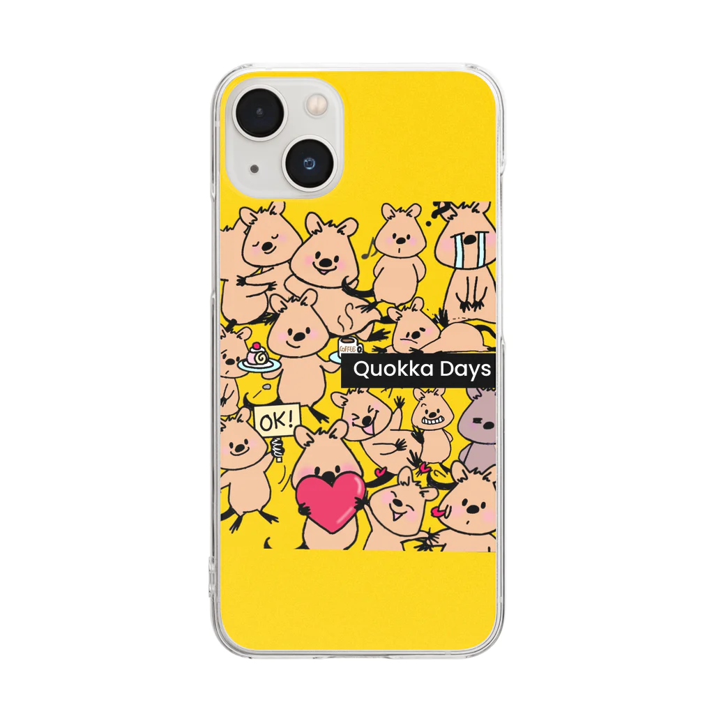 クオッカ☆ラッコ☆ minamoonplusのまいにちクオッカ　Quokka Days Clear Smartphone Case