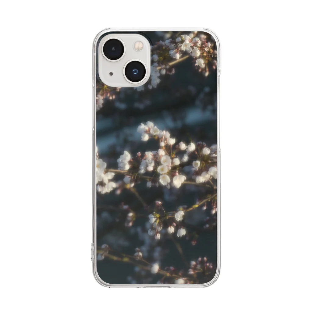 am.の桜と光 Clear Smartphone Case