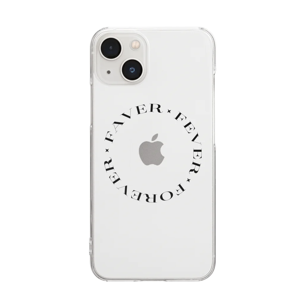 FAVERのFAVER-circle-onepoint Clear Smartphone Case