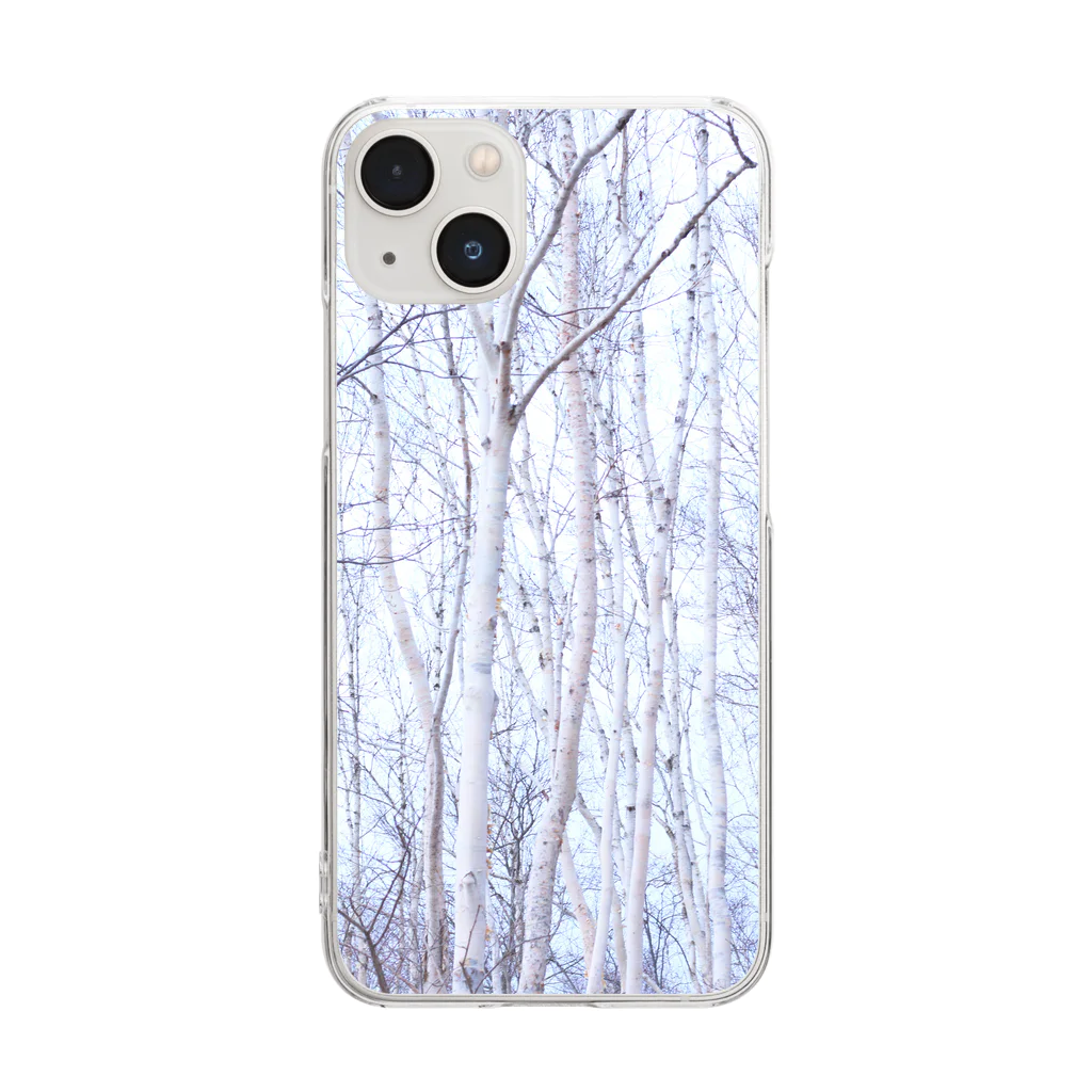 いっこの5月雪残る藻岩山 Clear Smartphone Case