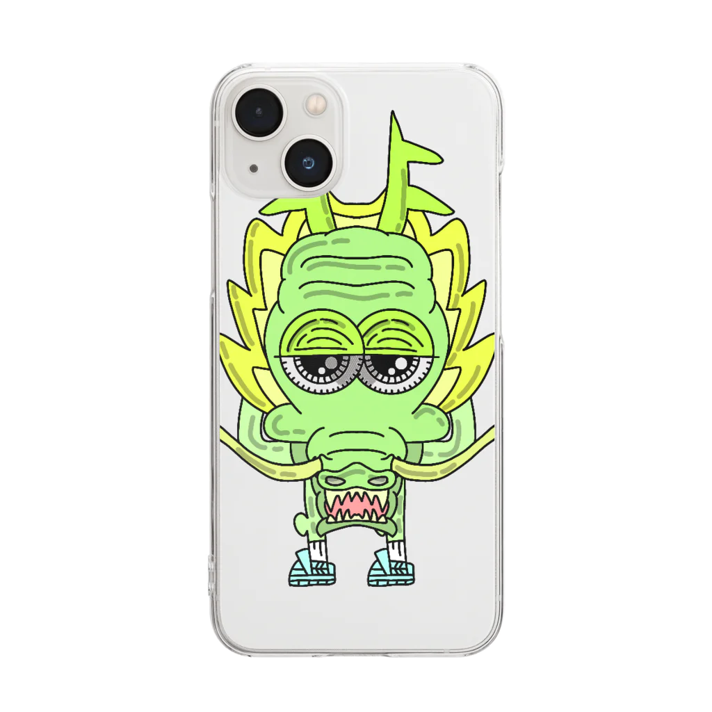 tag(タグ)　ステッカー　のドラゴン Clear Smartphone Case