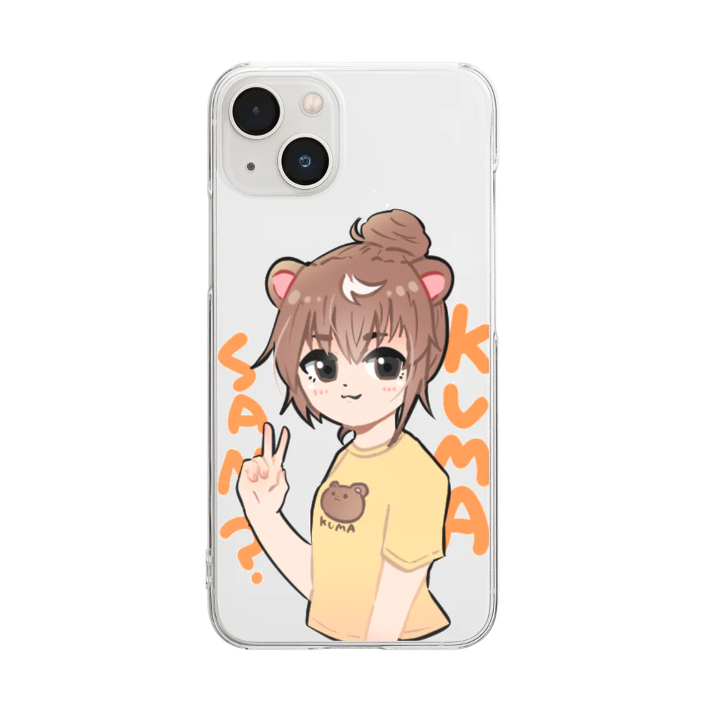 スーパーしらすのくまさん？ Clear Smartphone Case