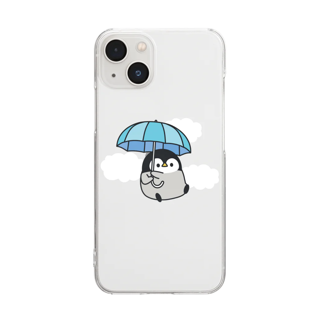 DECORの心くばりペンギン　雨の日ver. Clear Smartphone Case