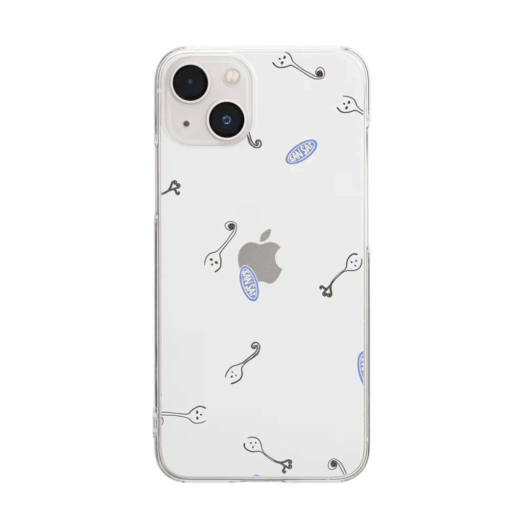 こまの店🌱のSANSAIsisters “TAKUSAN” Clear Smartphone Case