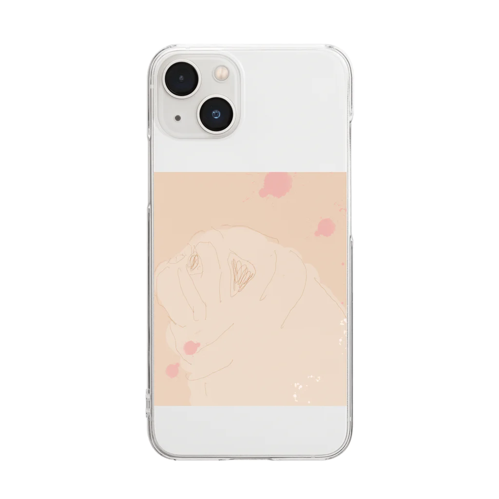 pug-pugのパグのボルト君 Clear Smartphone Case