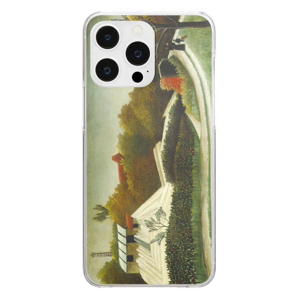 SONOTENI-ARTの029-003　アンリ・ルソー　『パリ郊外の製材所』　クリア　スマホケース　iPhone 14ProMax/14Plus/13ProMax/12ProMax/11ProMax専用デザイン　CC5-2 Clear Smartphone Case