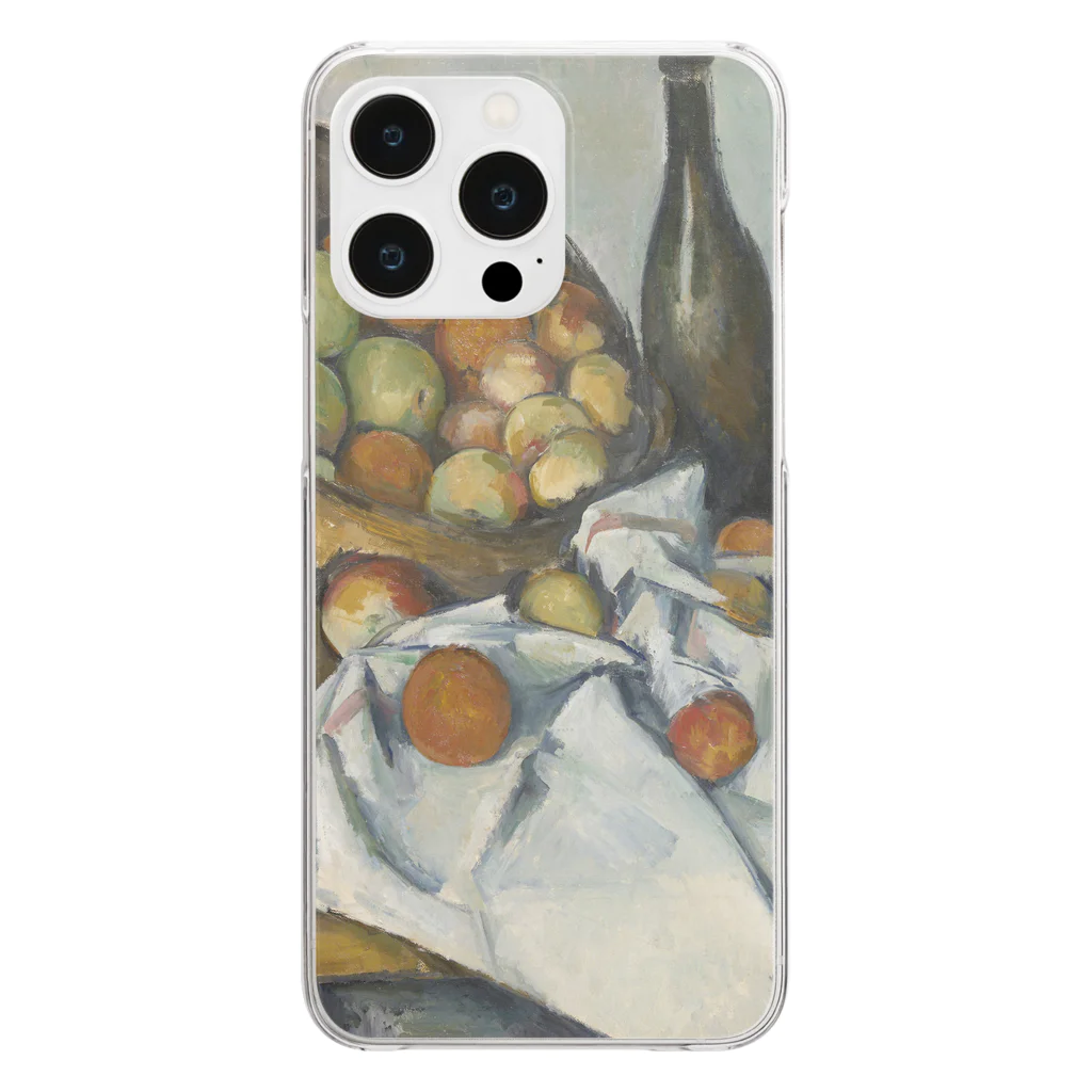 SONOTENI-ARTの017-005　ポール・セザンヌ　『りんごの籠』　クリア　スマホケース　iPhone 14ProMax/14Plus/13ProMax/12ProMax/11ProMax専用デザイン　CC5-2 Clear Smartphone Case