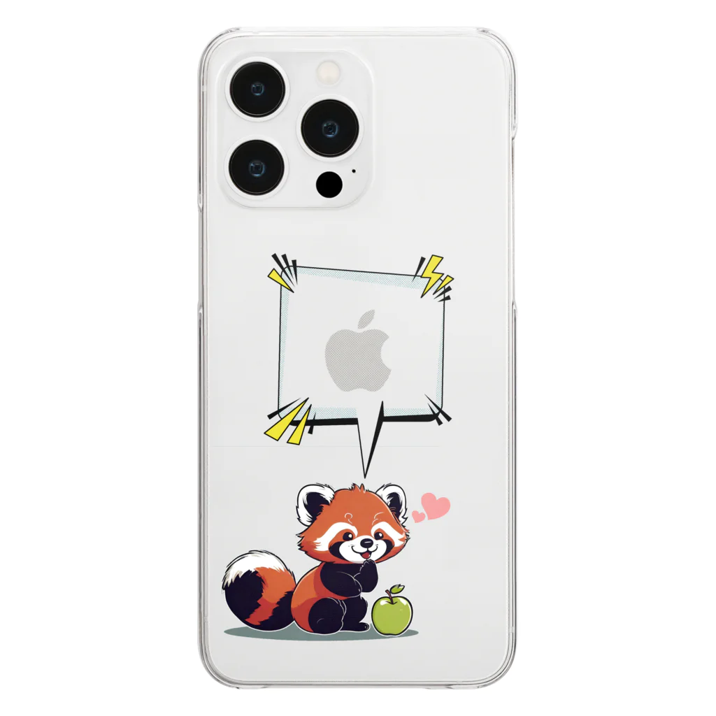 youfourのレッサーパンダの企み  Clear Smartphone Case