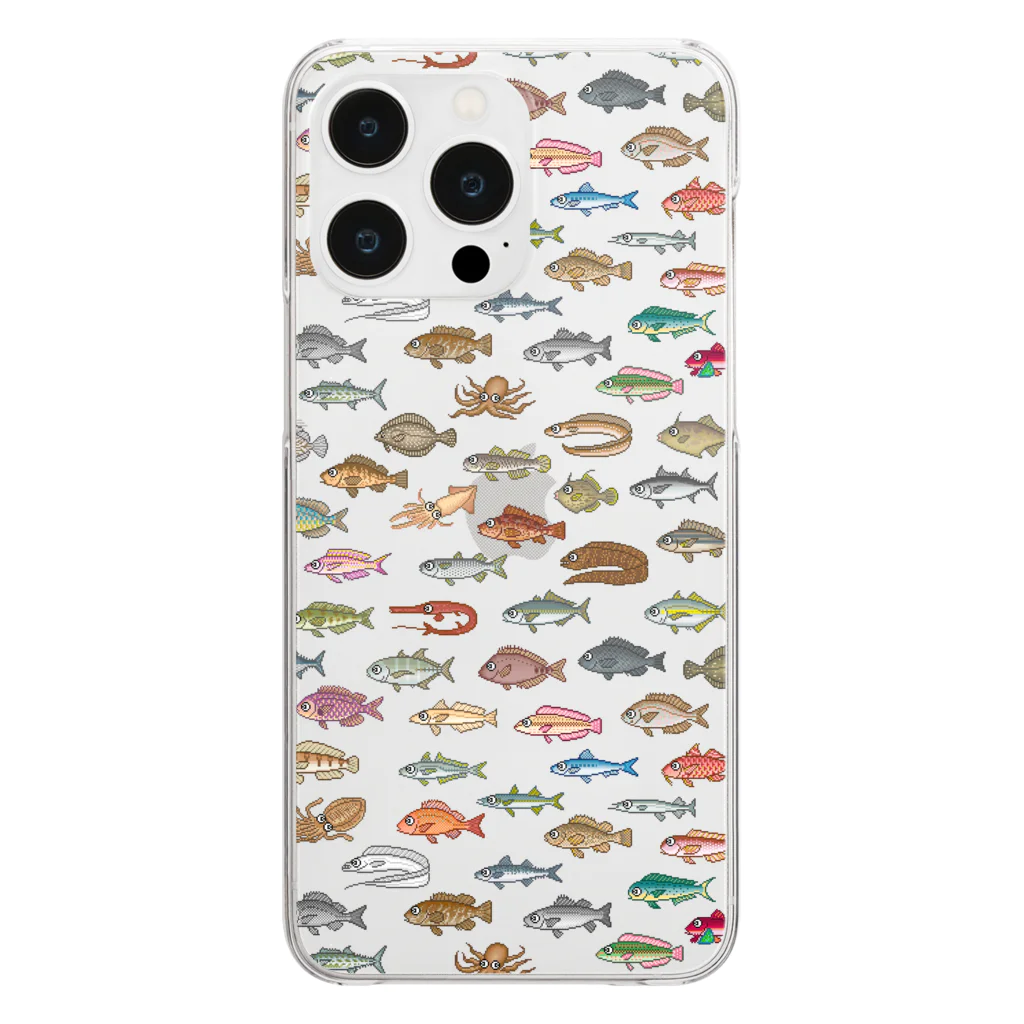 猫と釣り人のFISH_FB_DOT_1 Clear Smartphone Case