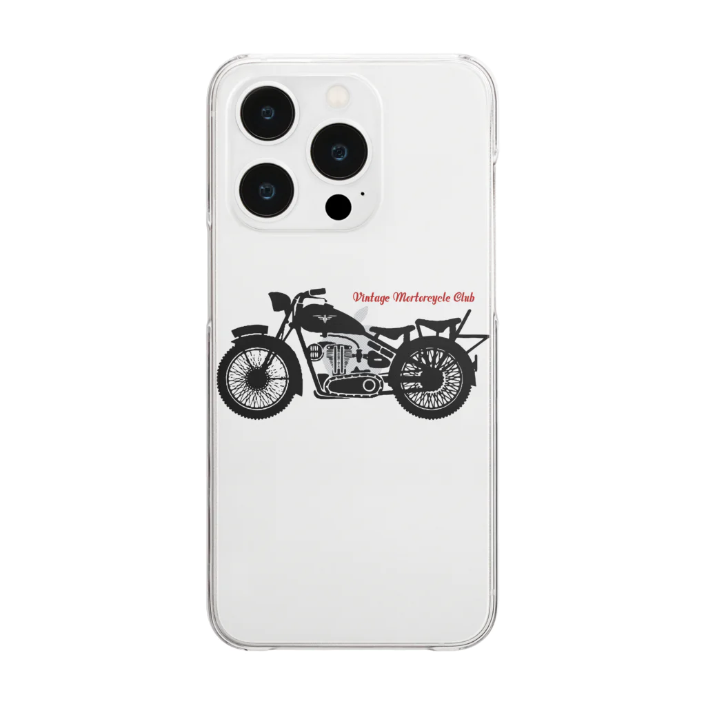 JOKERS FACTORYのVINTAGE MOTORCYCLE CLUB Clear Smartphone Case