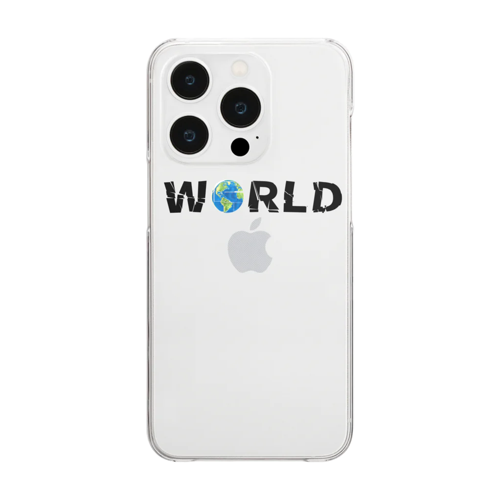 Ａ’ｚｗｏｒｋＳのWORLD(英字＋１シリーズ) Clear Smartphone Case