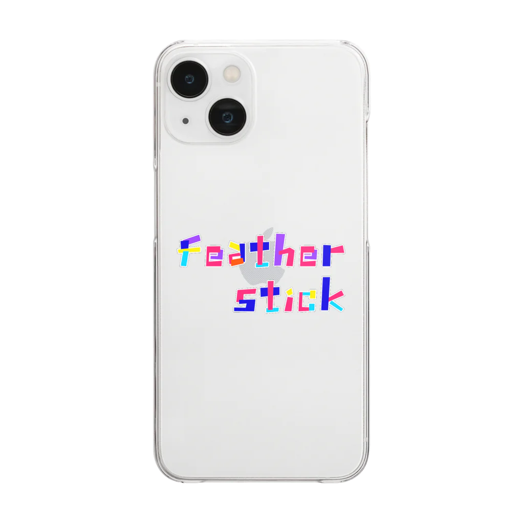 Feather stick-フェザースティック-のフェザースティック　文字ロゴ　 Clear Smartphone Case
