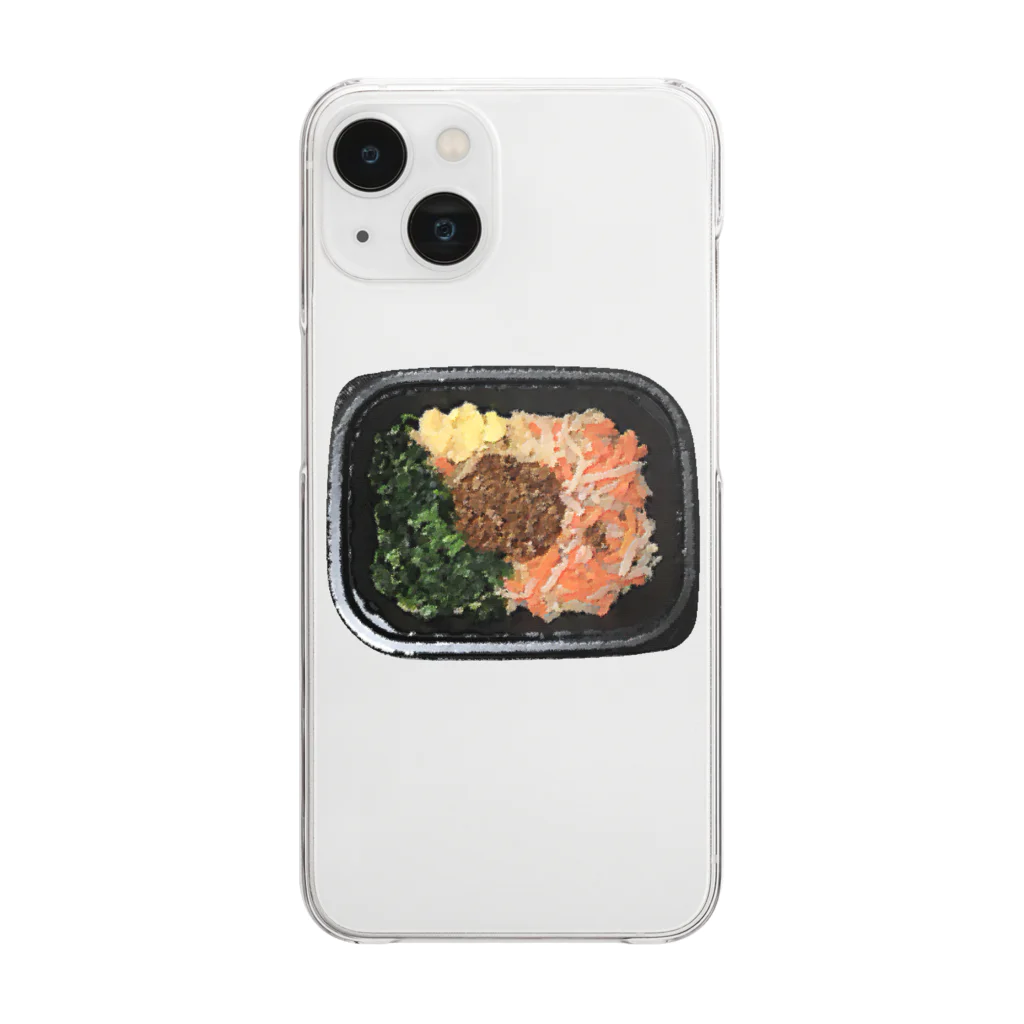 脂身通信Ｚのビビンバ弁当_221113 Clear Smartphone Case