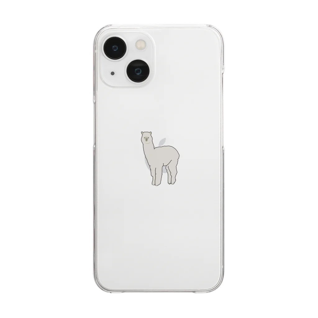 あるぱかとキンチャクダイのAlpaca Clear Smartphone Case