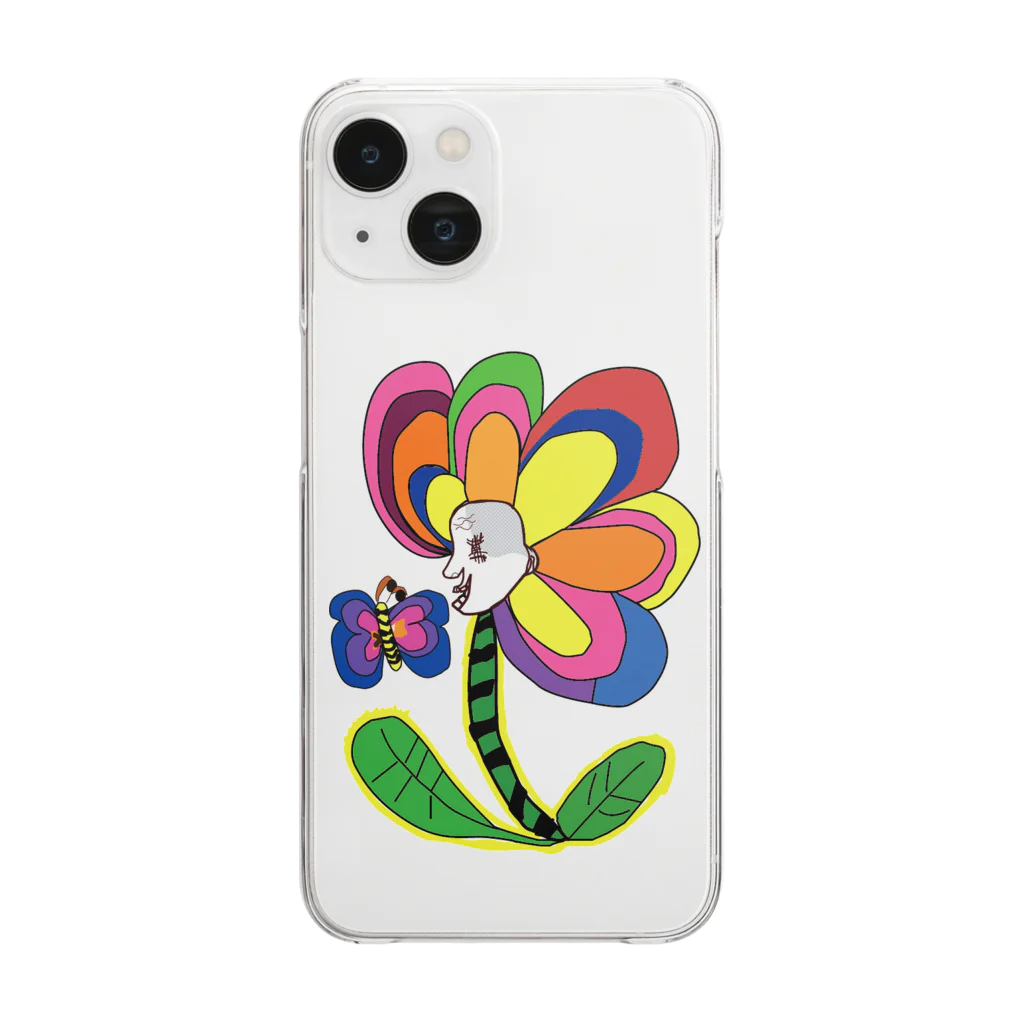 garageshopnoahのflower＆butterfly Clear Smartphone Case