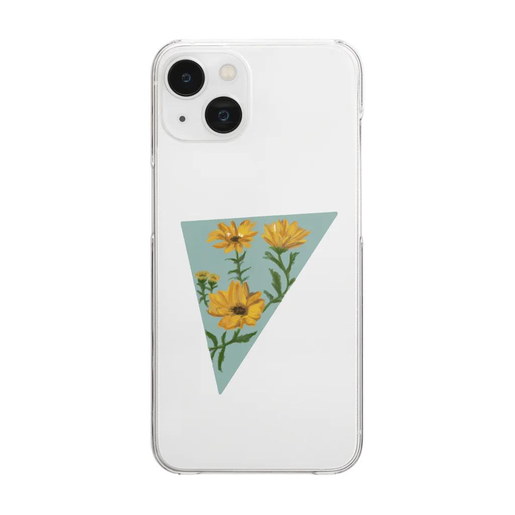 すずめの黄色い花 Clear Smartphone Case