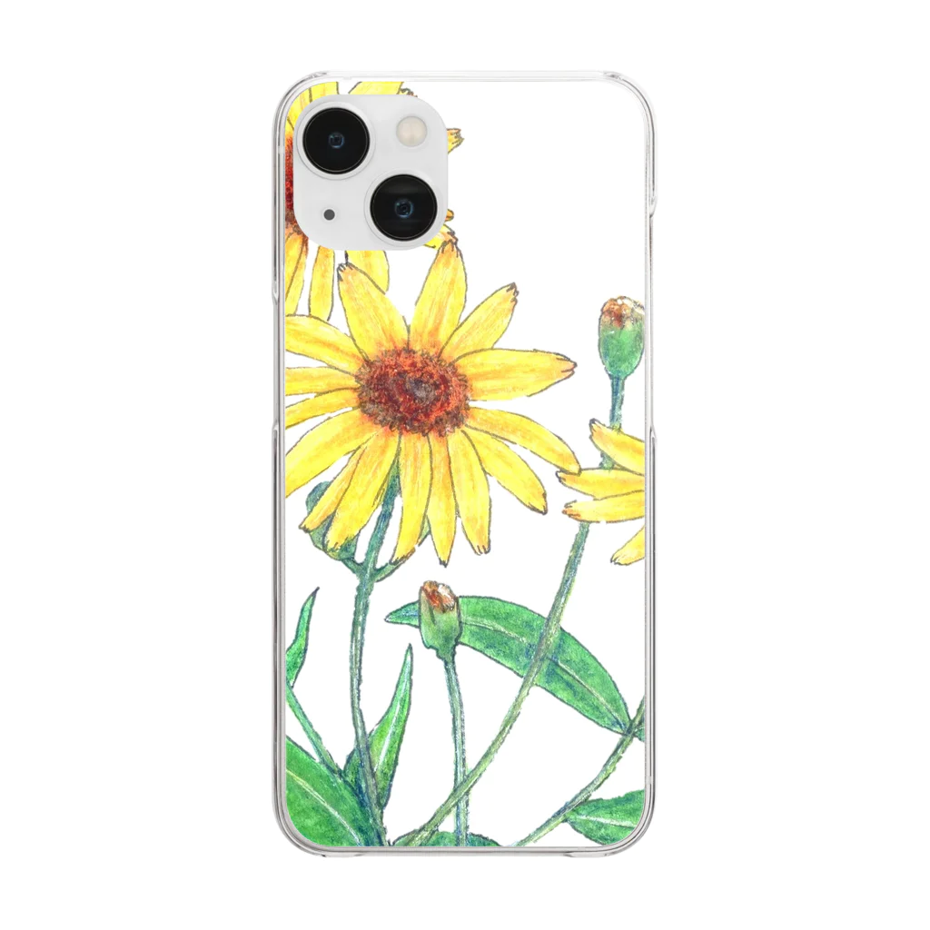 鈴猫堂のアルニカの花 Clear Smartphone Case