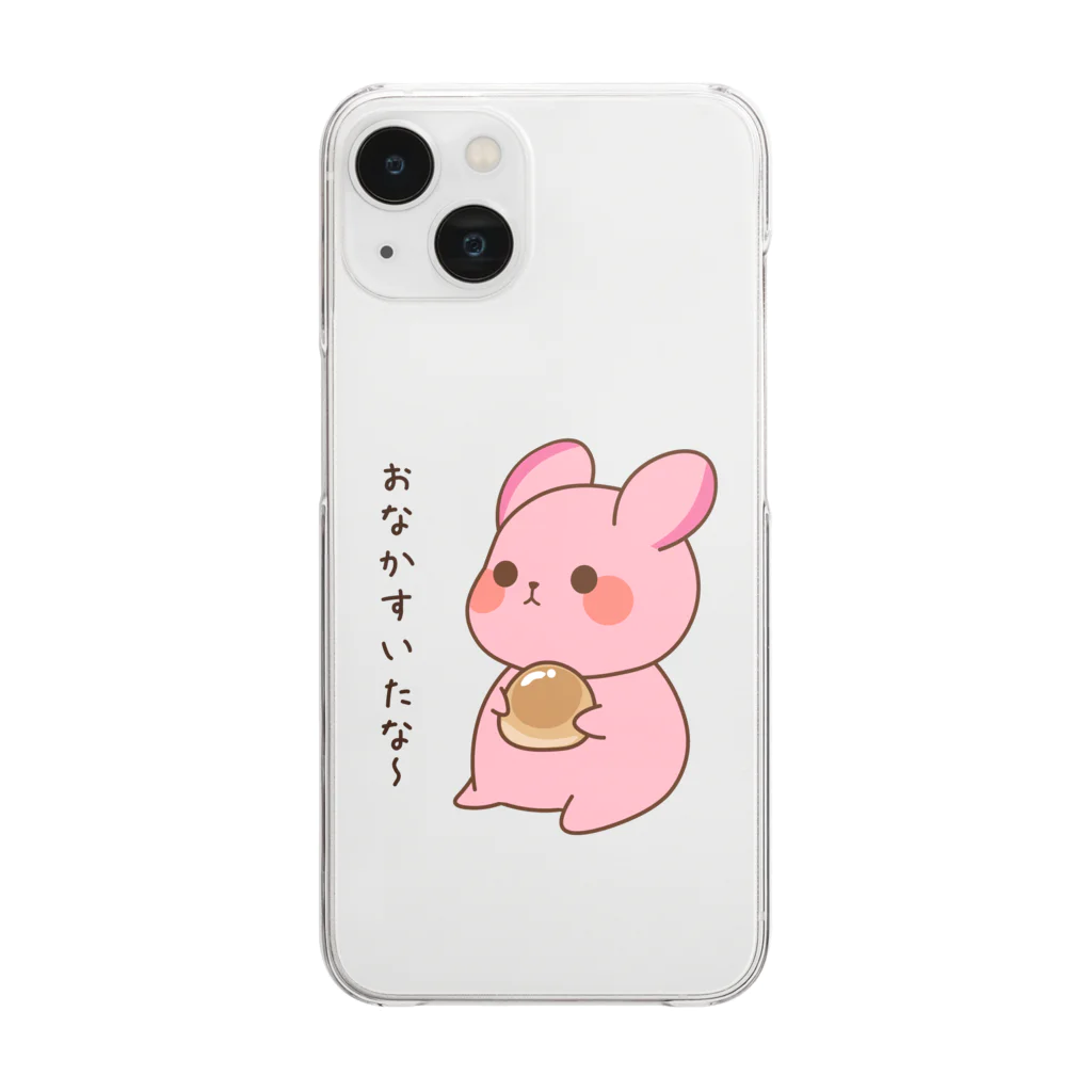 ゆめうさぎShopの腹ペコいちごちゃん Clear Smartphone Case