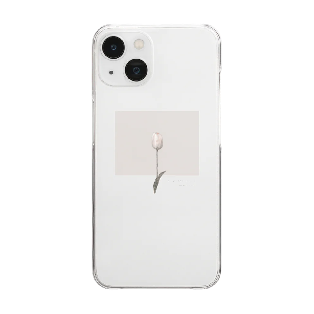 rilybiiのantique peach milk tea × logo message Clear Smartphone Case