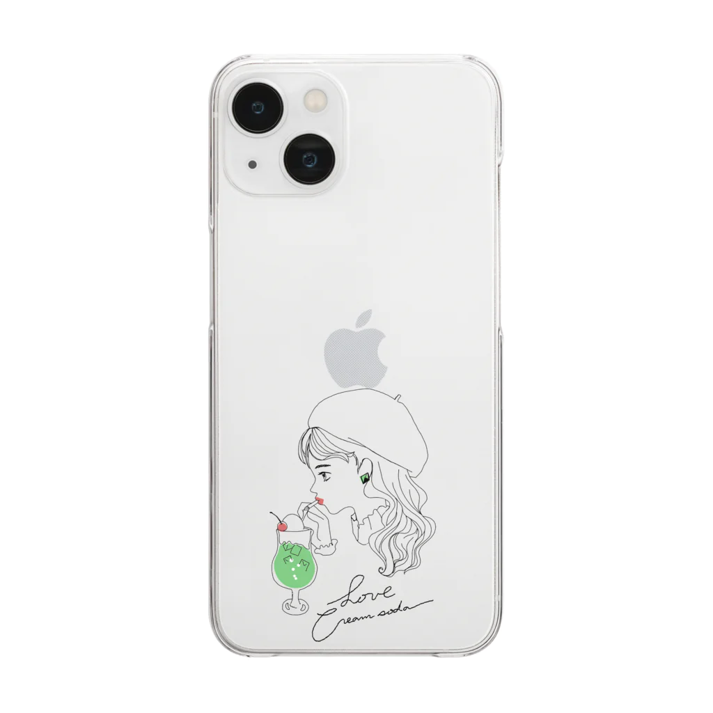 MuutanのLove creamsoda Clear Smartphone Case