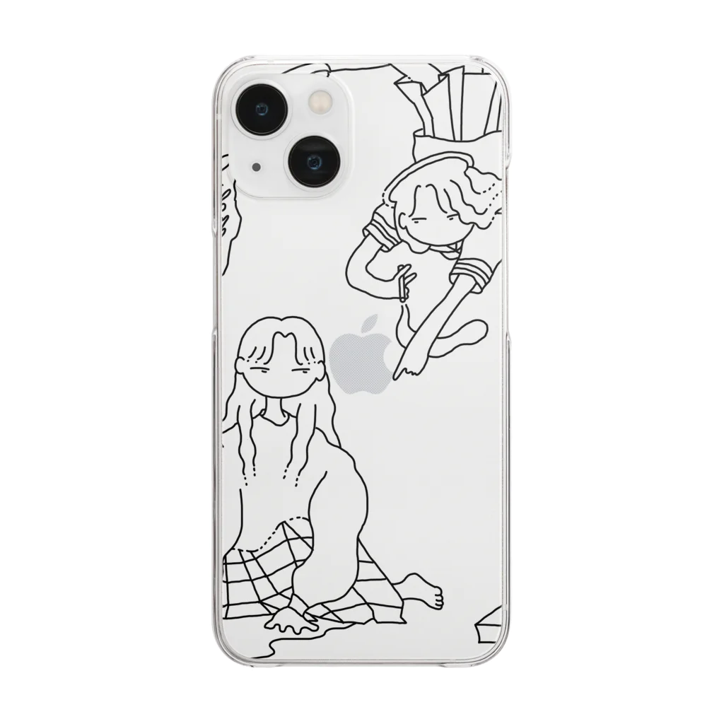 ch3coohの受胎告知白黒 Clear Smartphone Case