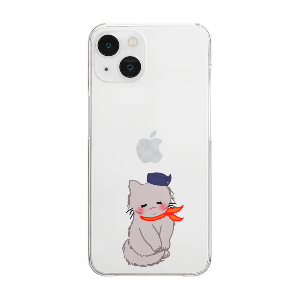 momo-nonoのもちもちほっぺのねこ Clear Smartphone Case