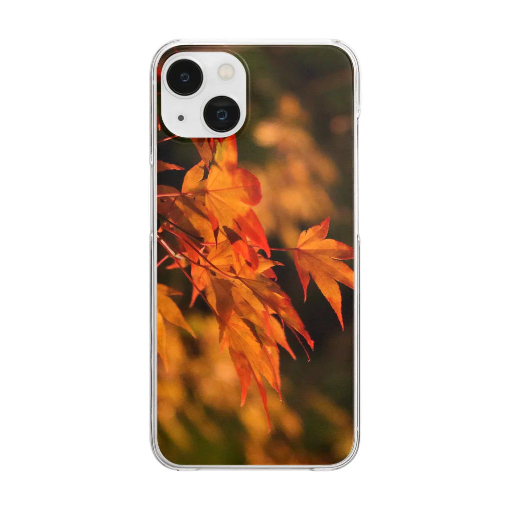 nokkccaのライトアップ紅葉 - Japanese maple(night shot) - Clear Smartphone Case