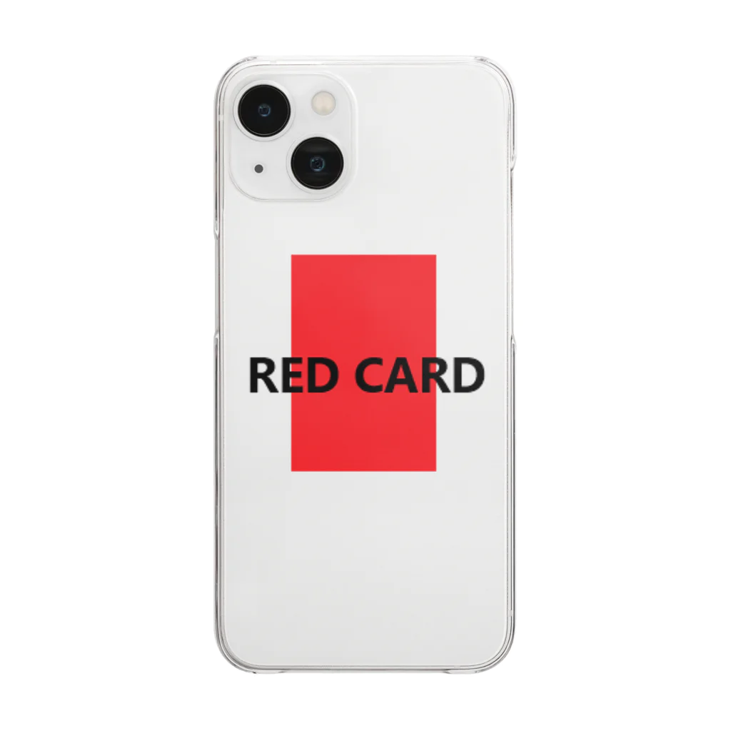 アメリカンベース のレッドカード　⚽　サッカー Clear Smartphone Case