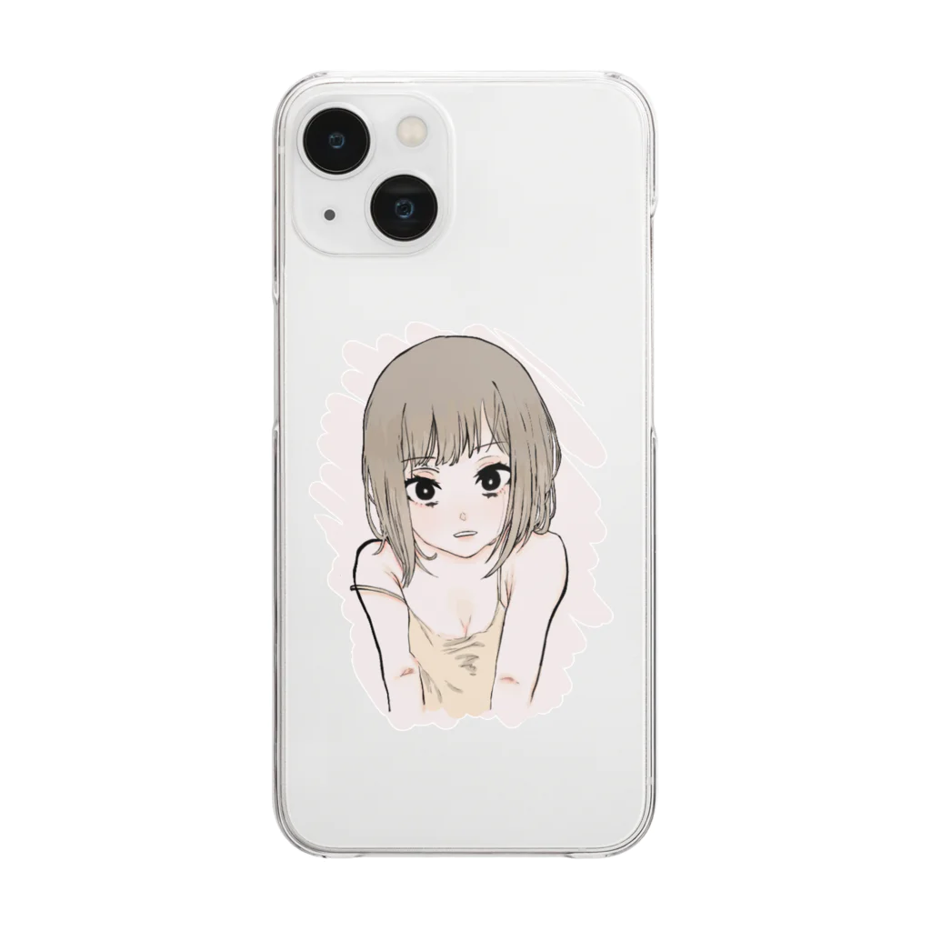 愉快のかわいい女 Clear Smartphone Case