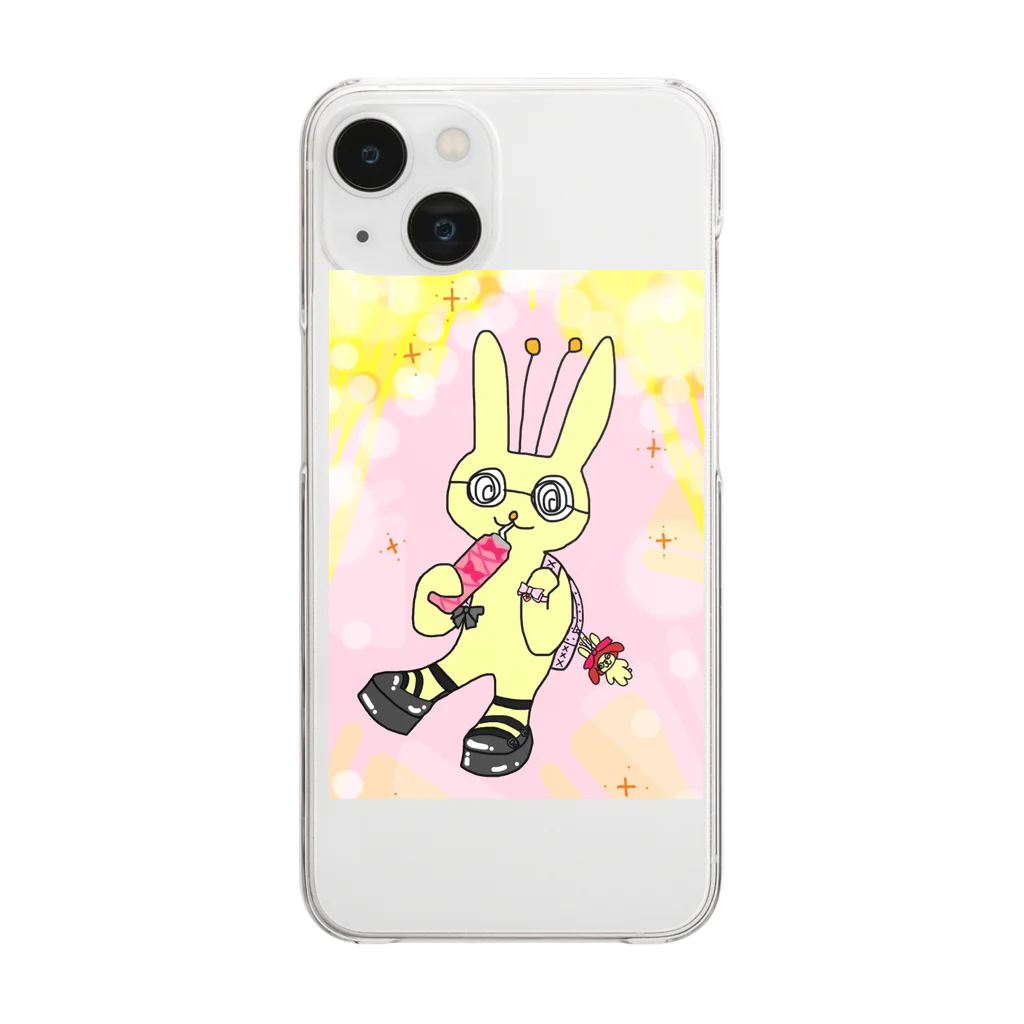 うさぎの魔剤補給 Clear Smartphone Case