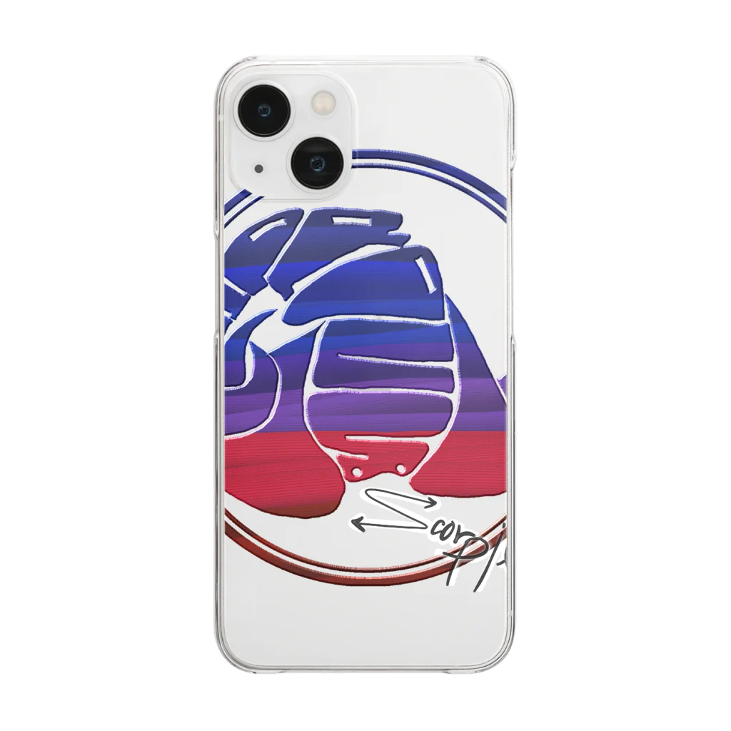 scorpion★のscorpion★青×紫×赤 Clear Smartphone Case