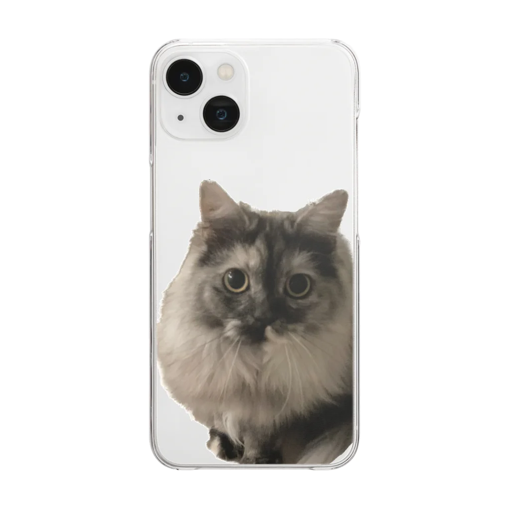 ドッポちゃんの可愛いモフ猫 Clear Smartphone Case