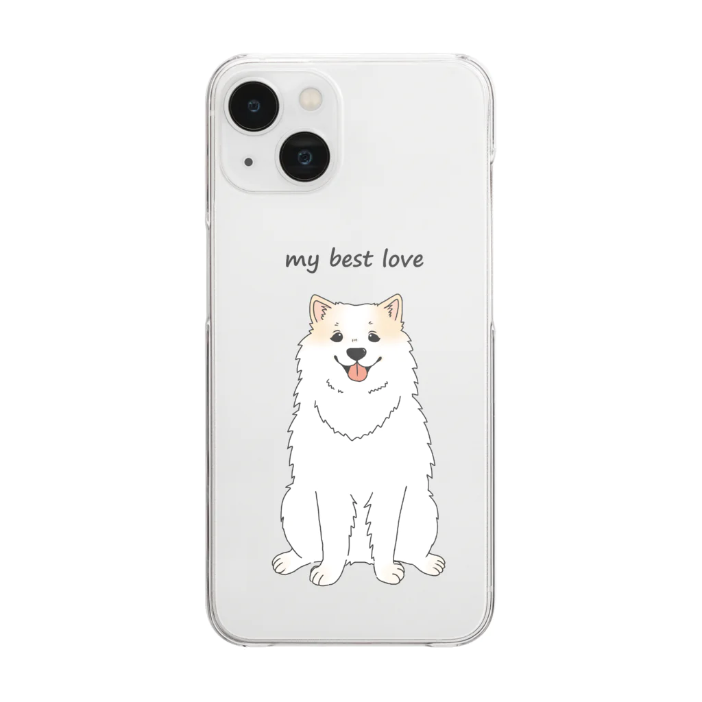 わんライフガーデンのOh my dog！ ほんのり茶色いサモエド Clear Smartphone Case