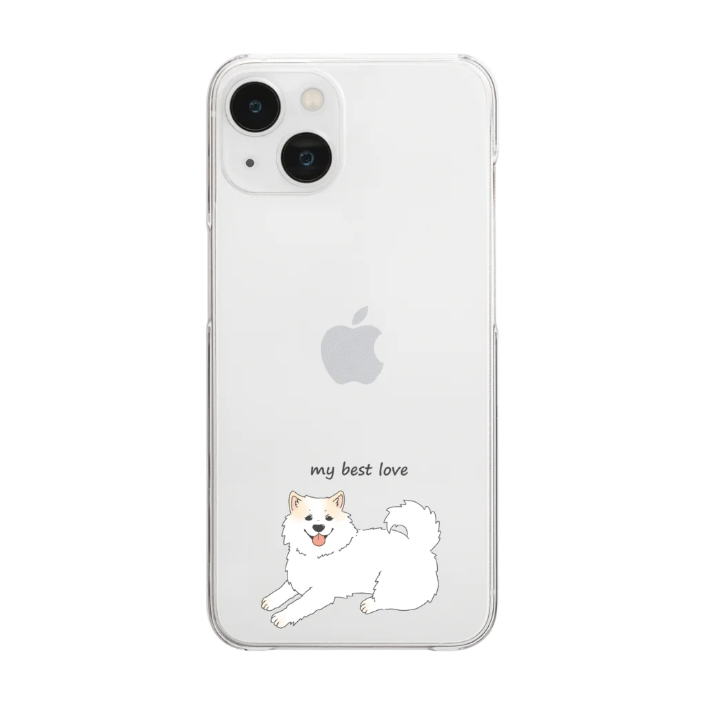 わんライフガーデンのOh my dog！ほんのり茶色いサモエド Clear Smartphone Case