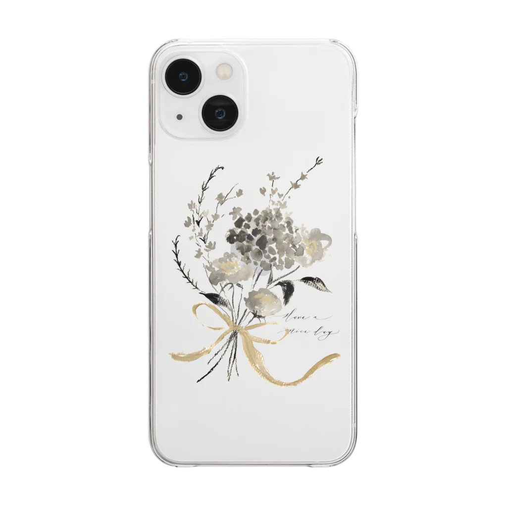 WORLD1グッズショップの【ebisu】Have a nice day Clear Smartphone Case